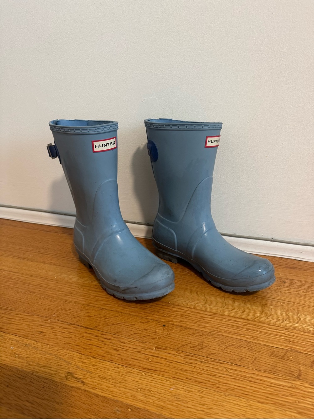 Hunter Dusty Blue Waterproof Rain Boots